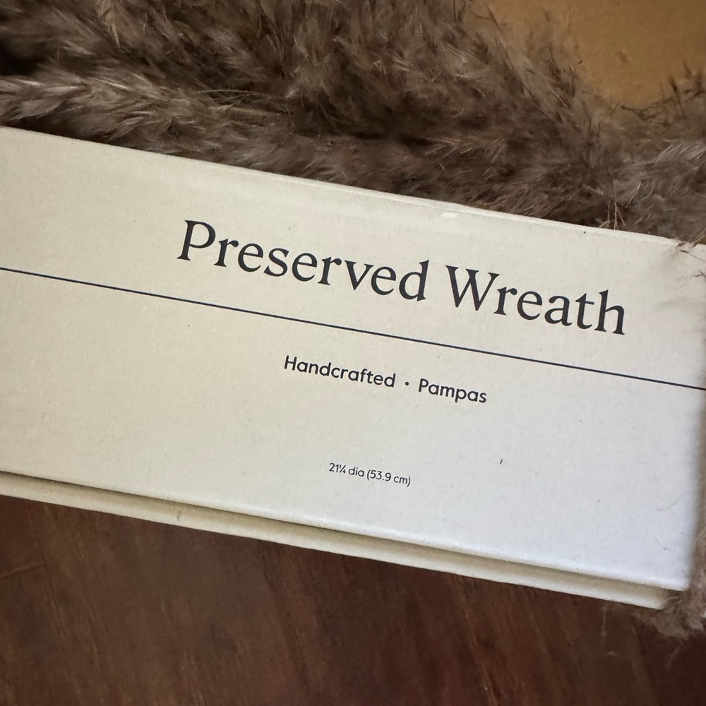 Threshold NIB Pampas Brown Neutral Preserved Pampas Wreath - Picture 7 of 7